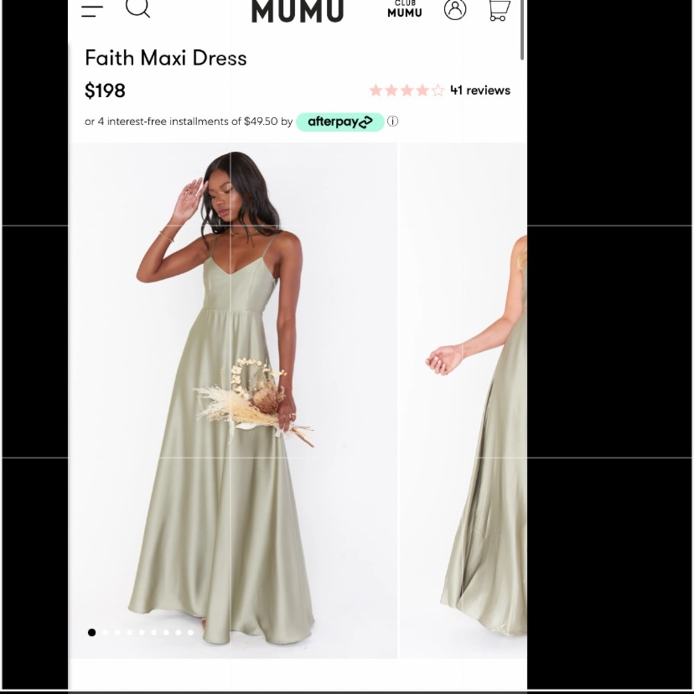 Mumu faith maxi dress in moss green